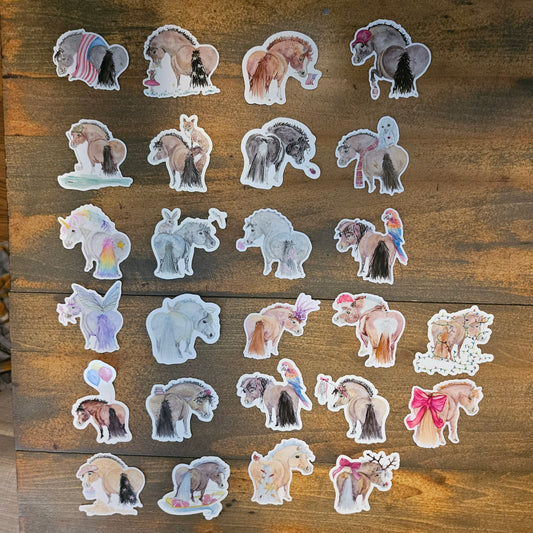 Adorable Chubby Ponies 3" Vinyl Stickers