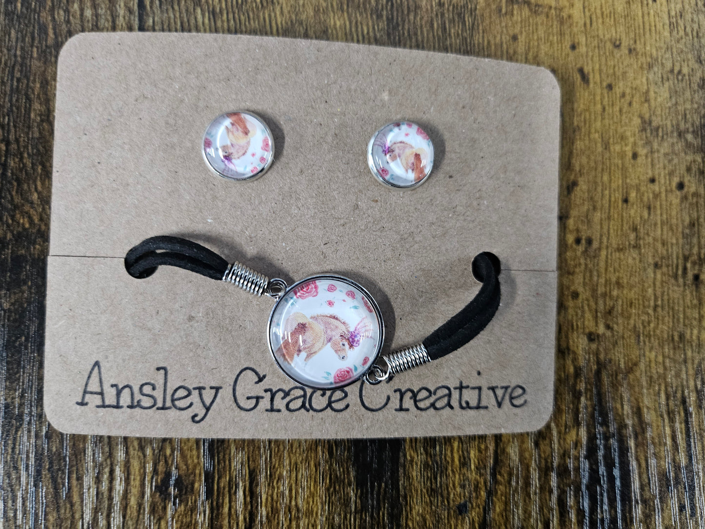 Half Dome Earring and Bracelet Set