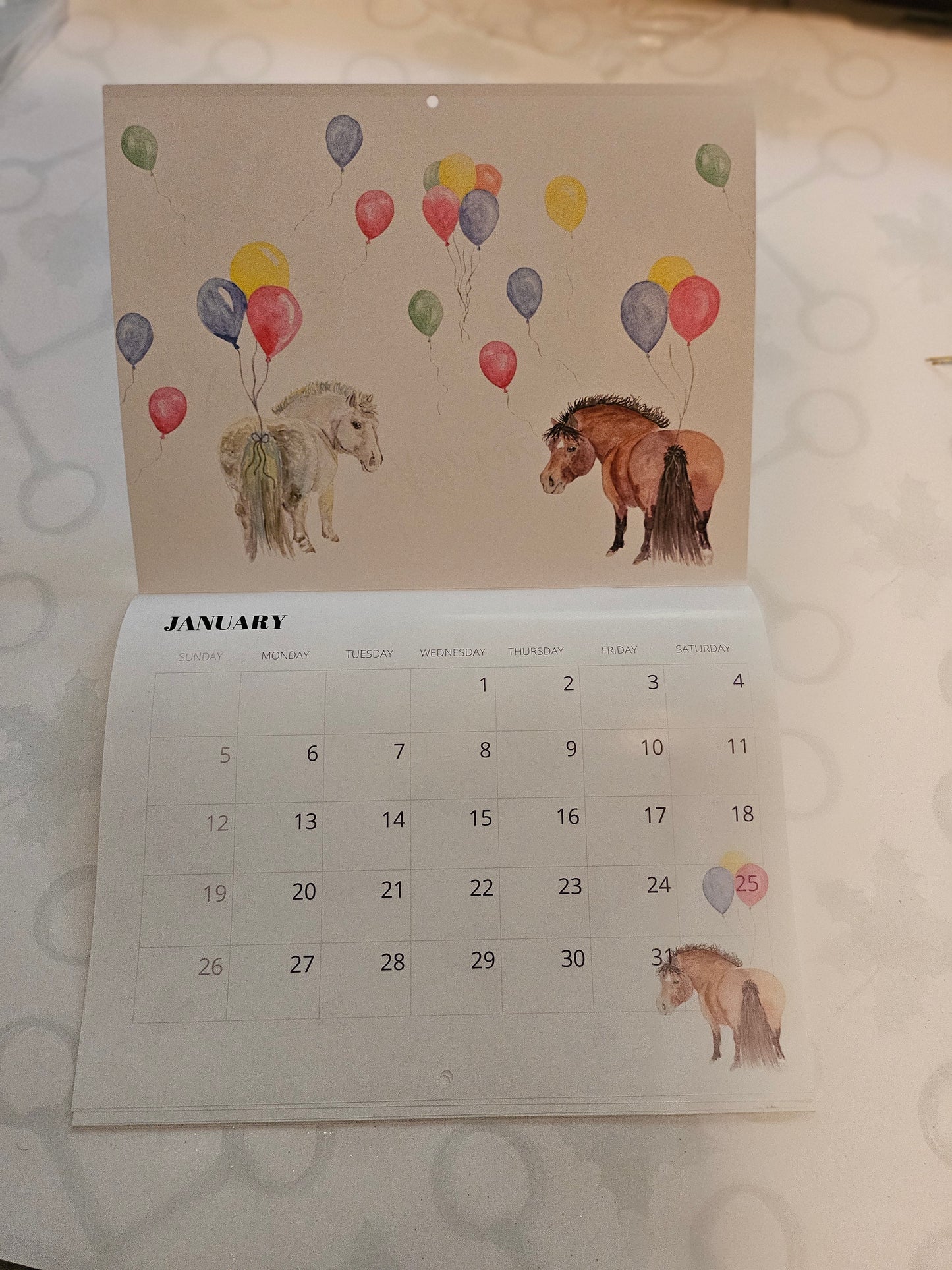 Adorable Ponies 2025 Calendar