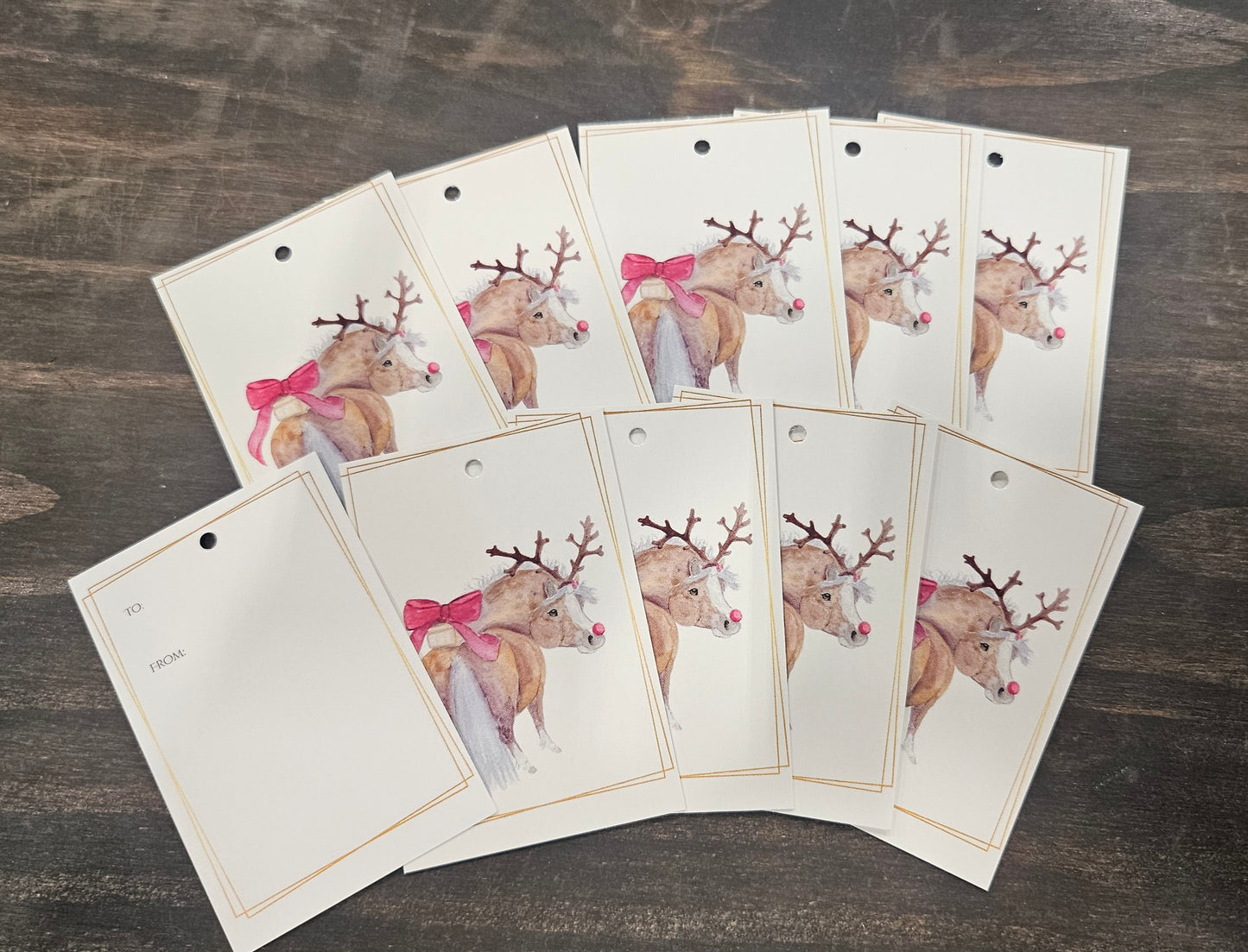 Holiday gift bag tags