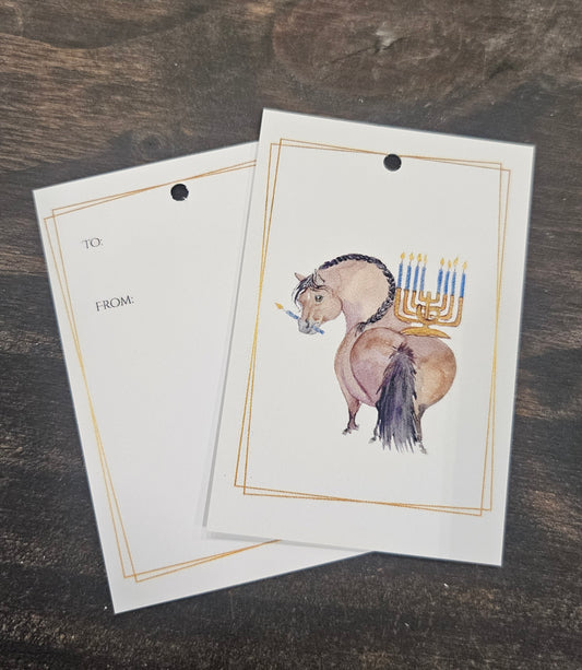 Holiday gift bag tags