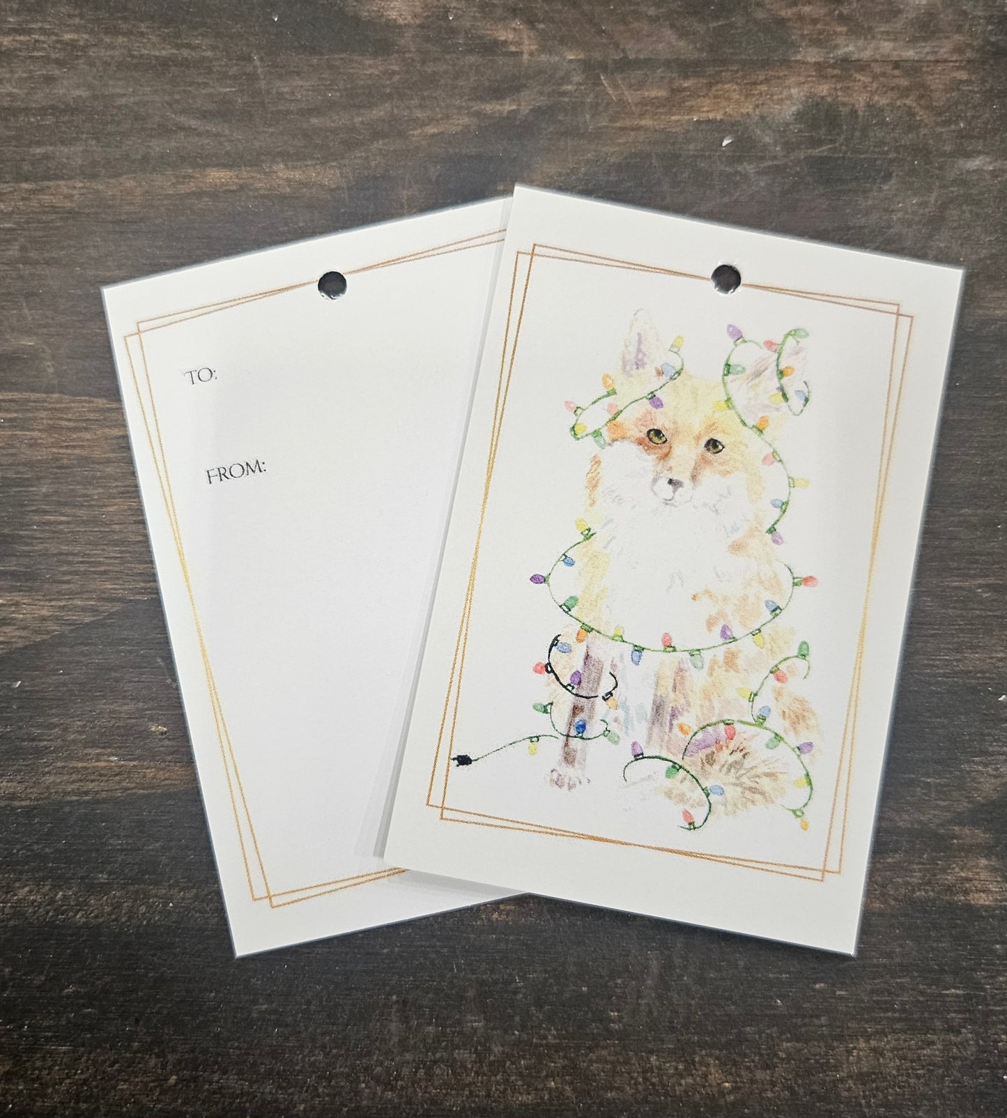 Holiday gift bag tags