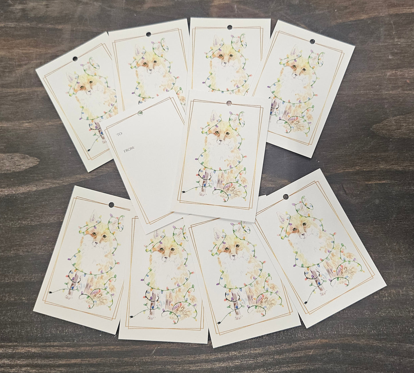 Holiday gift bag tags