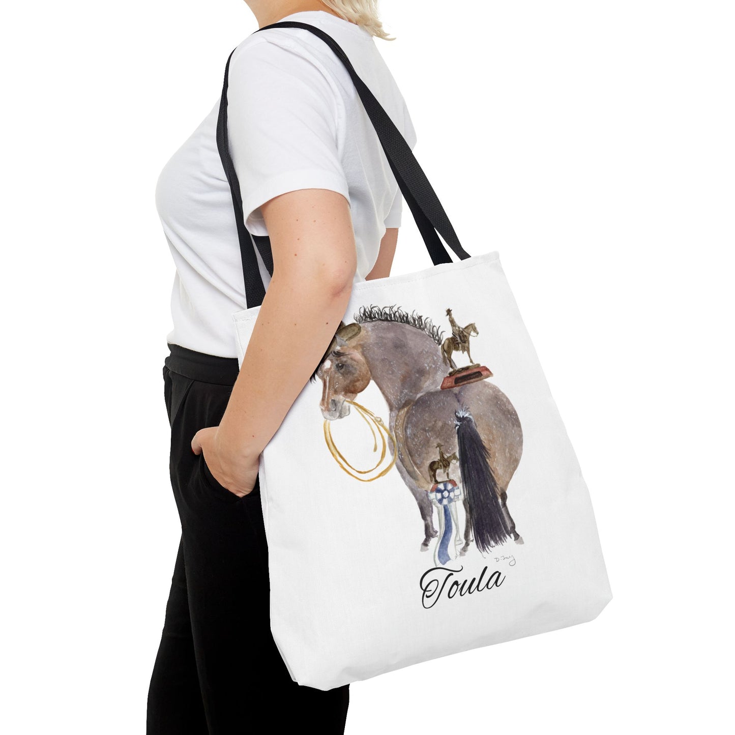 Adorable little Toula Tote Bag - Whimsical Equestrian Design