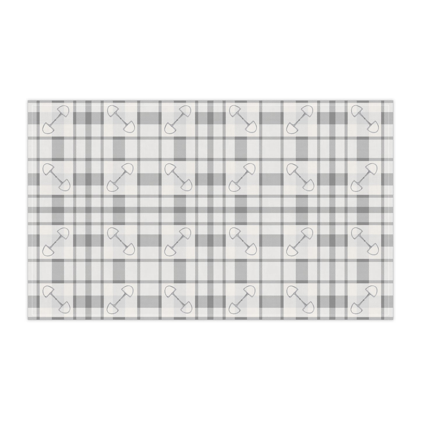 Plaid bits - grey Tea Towels (cotton)