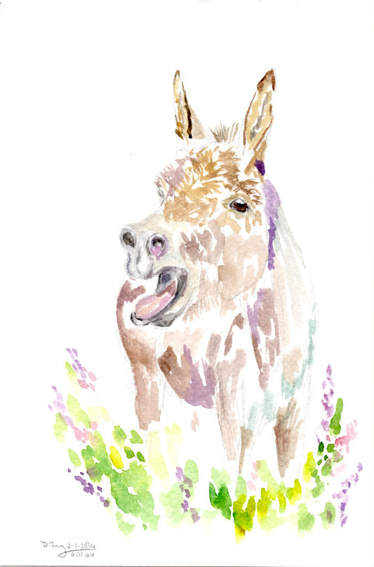 Hay Spring- Original Watercolor Giclee Print