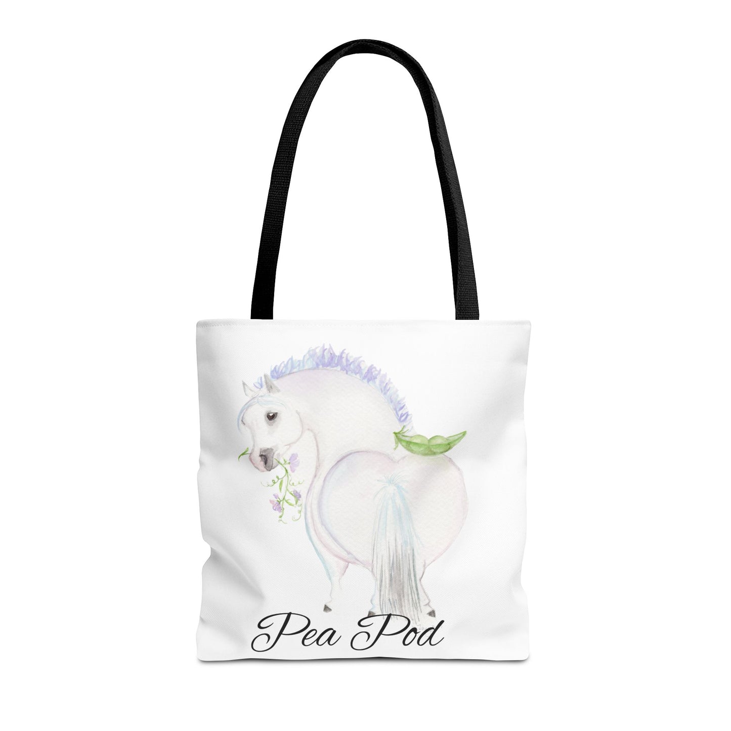 Adorable little Pea Pod Tote Bag - Whimsical Equestrian Design