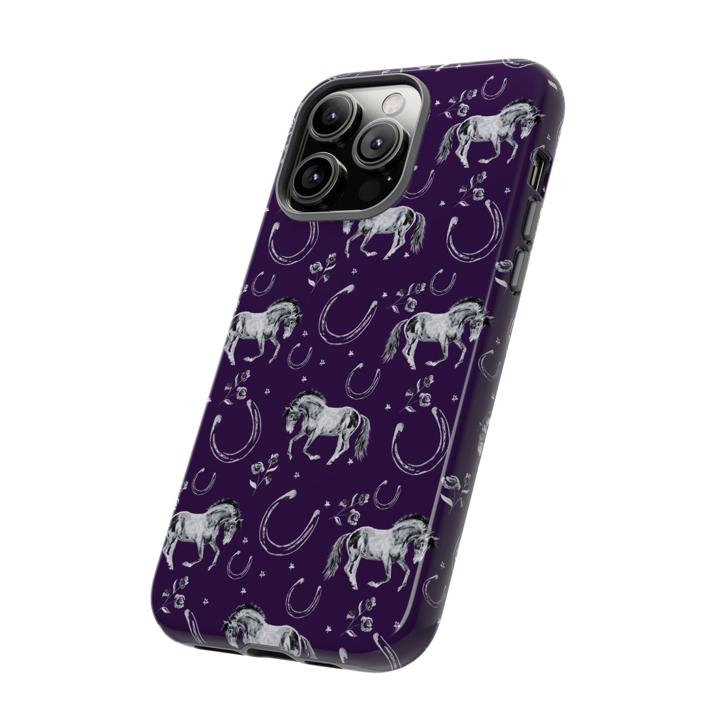 Lucky Mustang in Dark Purple Tough Phone Case