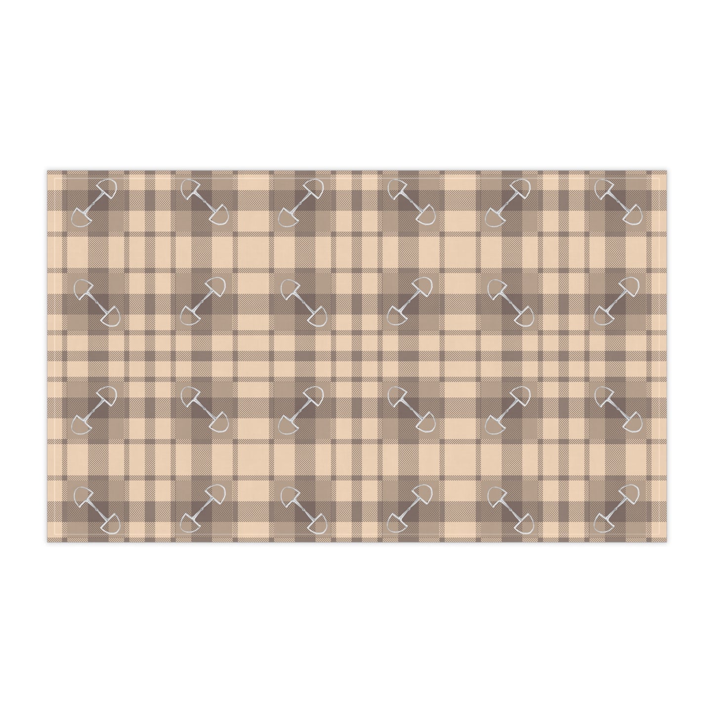 Plaid Bits- Peach and Brown  - Tea Towels (cotton,)