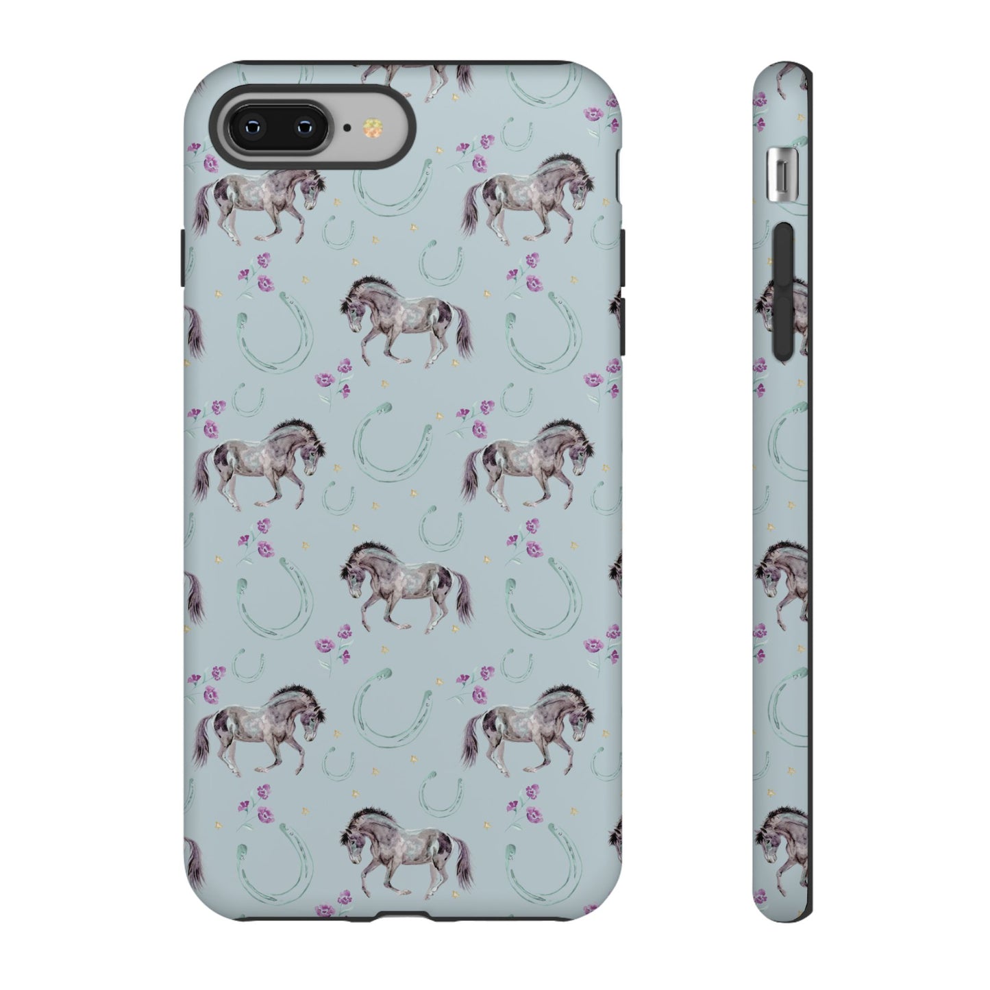 Luck Mustang Tough Phone Case - Light Blue