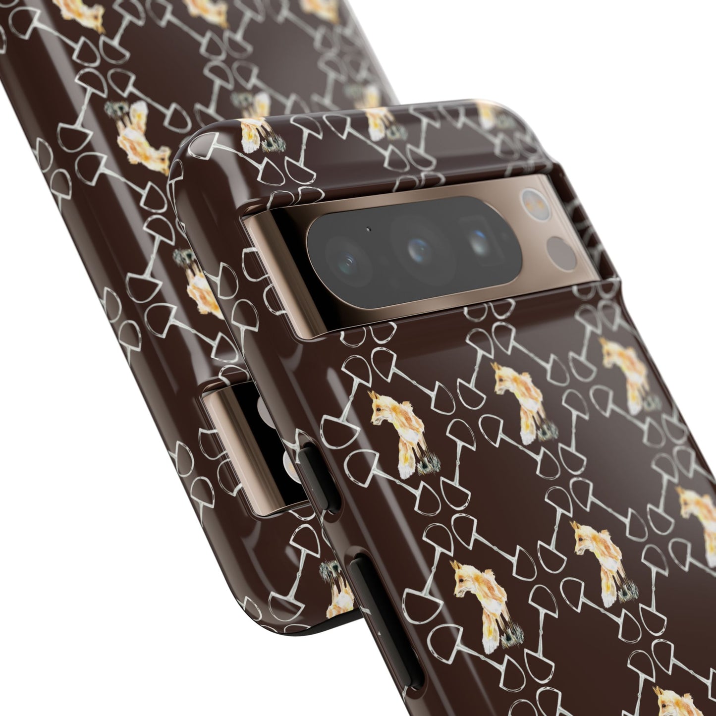 Spring Foxes and Bits in Hazelnut Tough Phone Case