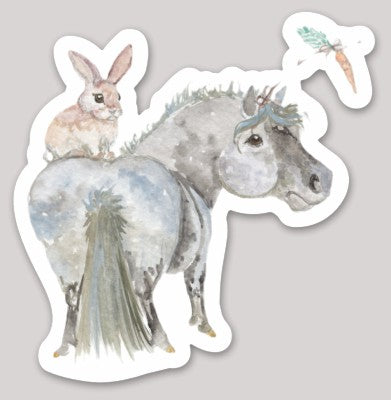 Adorable Chubby Ponies 3" Vinyl Stickers