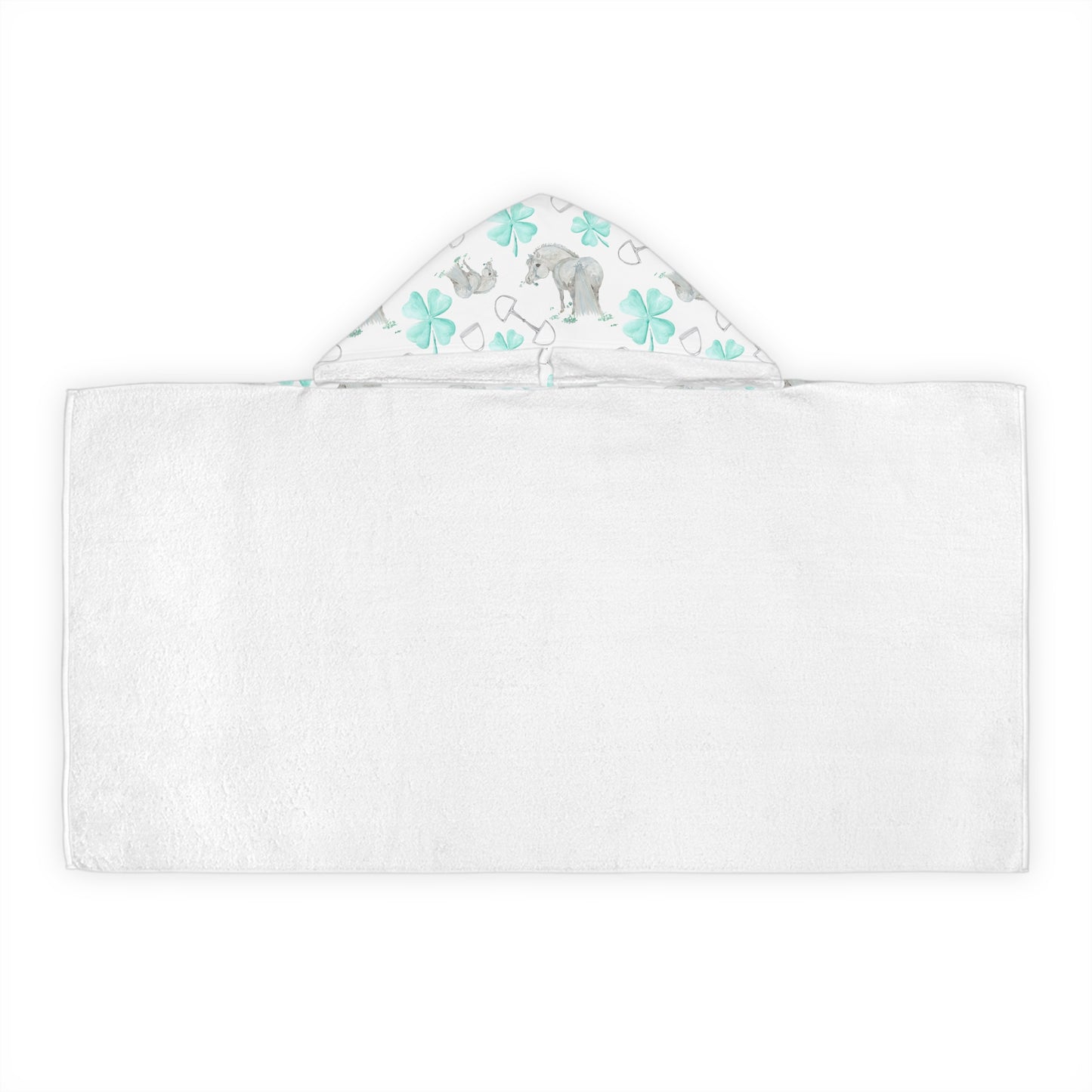 Adorable Clover Youth Hooded pony Towel — Soft Kids Bath & Beach Wrap