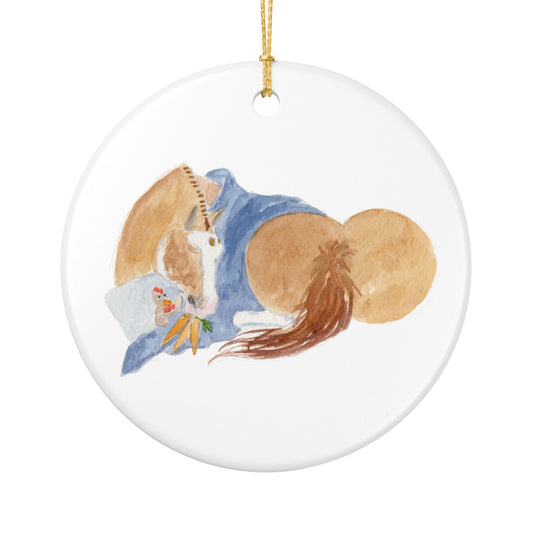 Percy Ceramic Ornament — Cute Black Pony Holiday Decoration