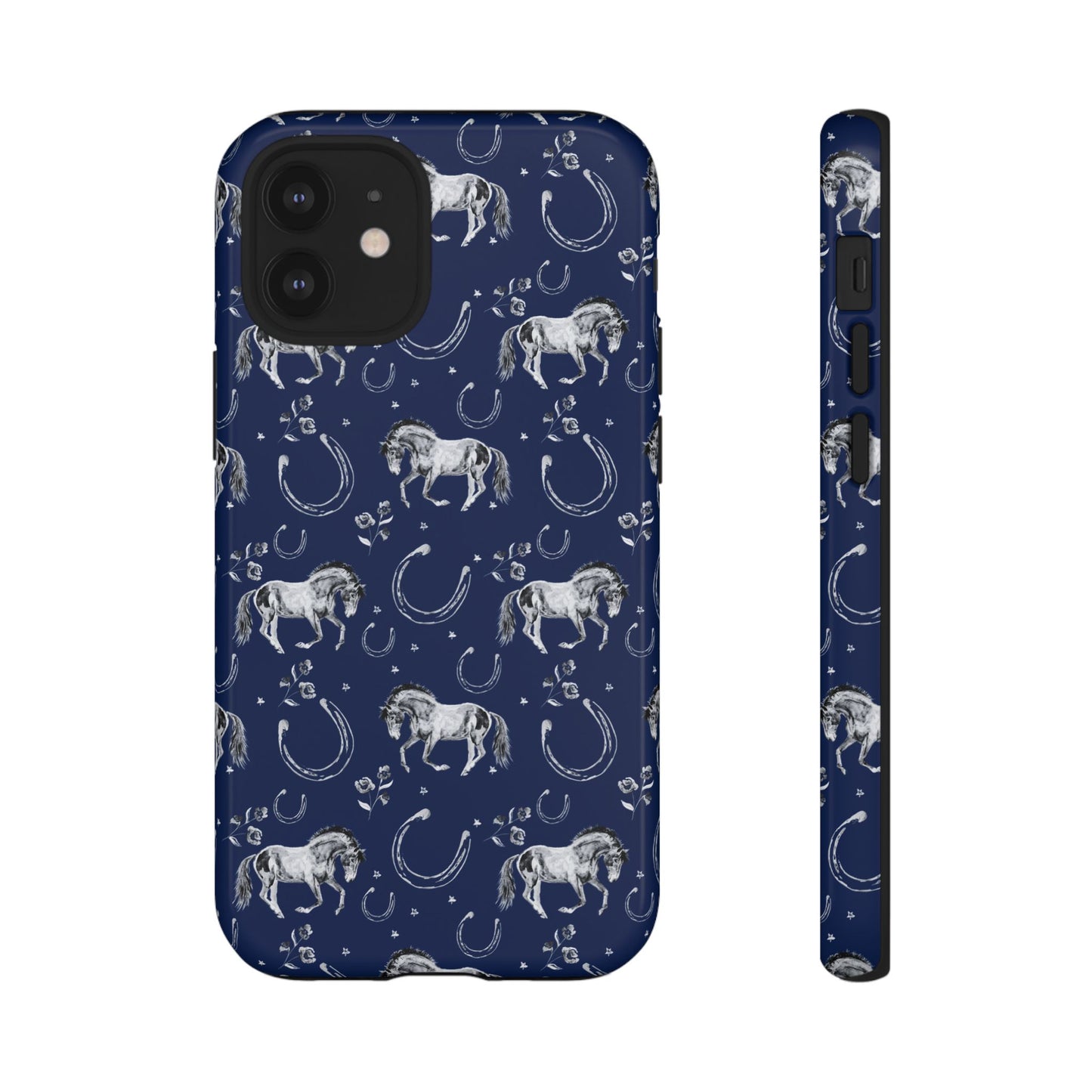 Lucky Mustang Tough Phone Case in Navy