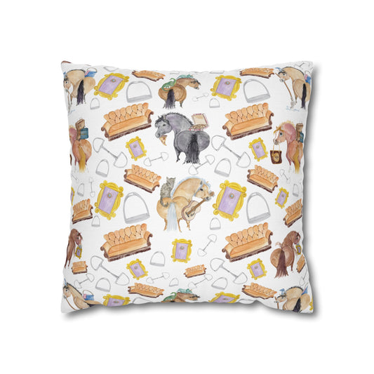 Adorable little Friends Ponies Spun Polyester Square Pillowcase