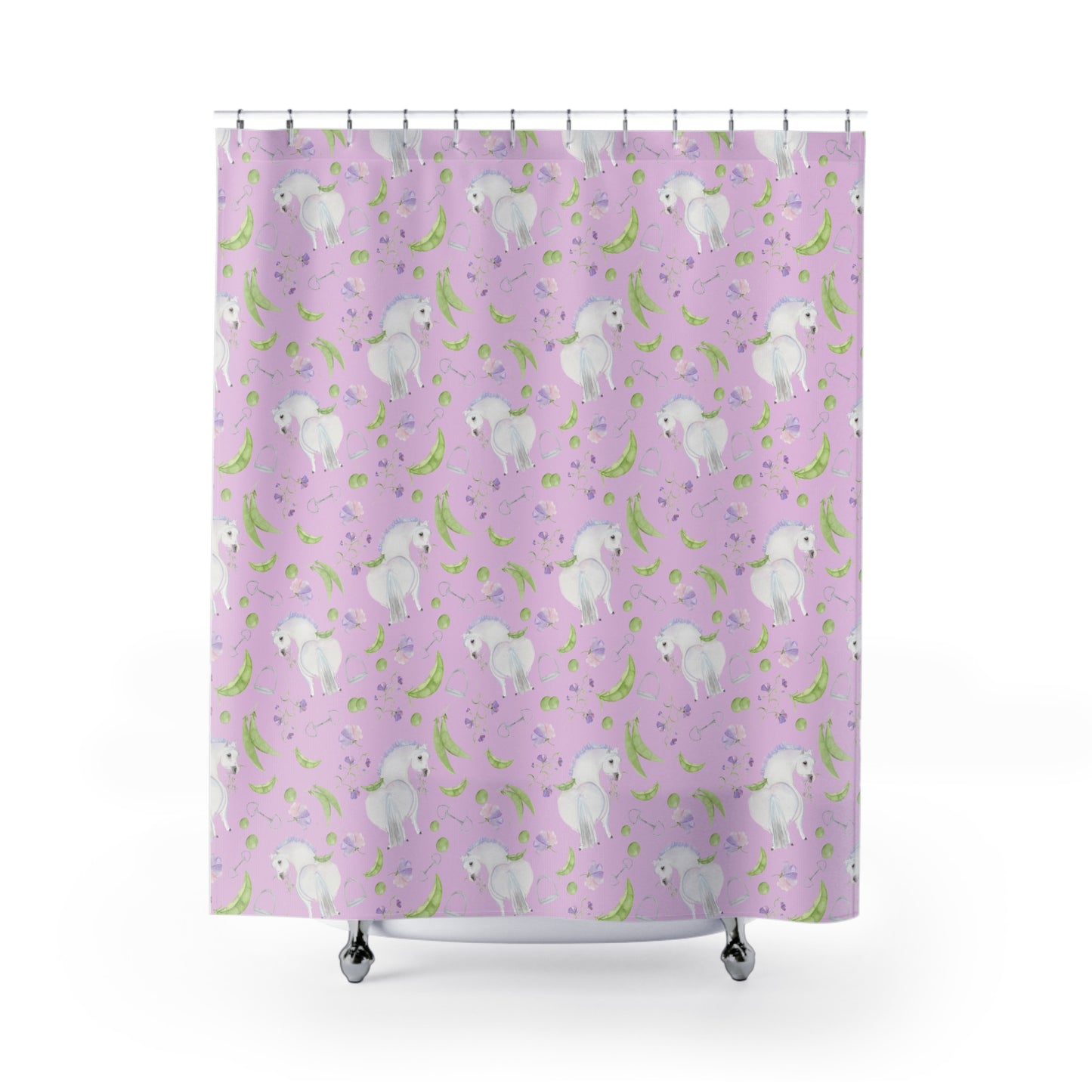 Shower Curtains - Adorable Little Pea pod pink