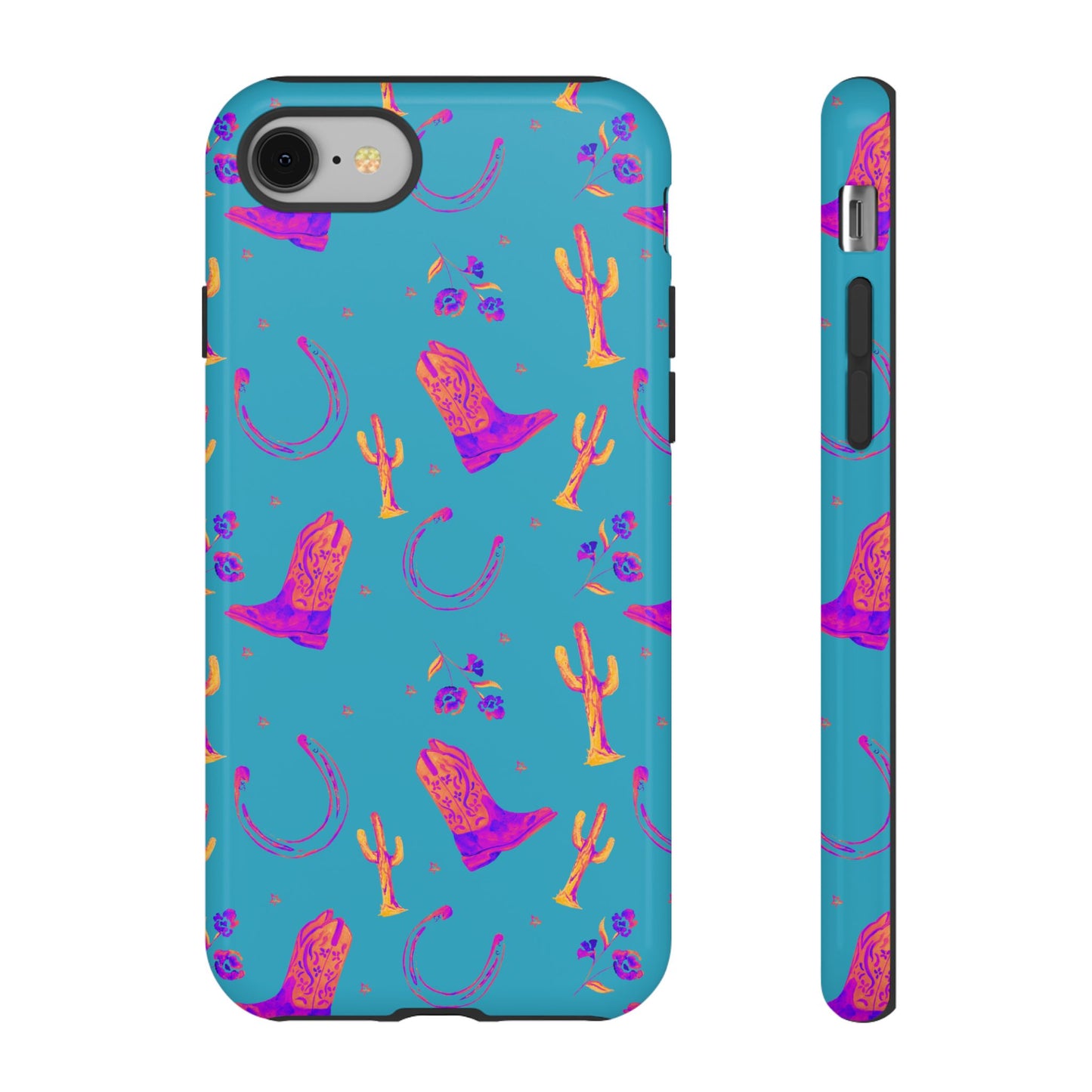 Lucky Boots in Teal Tough Phone Case