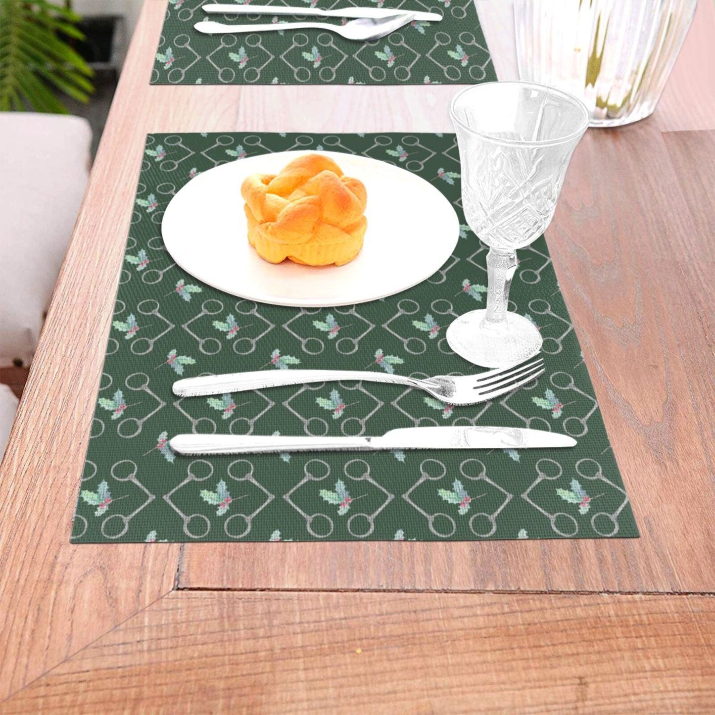 Bits and Holly Holiday Placemats Set of 4