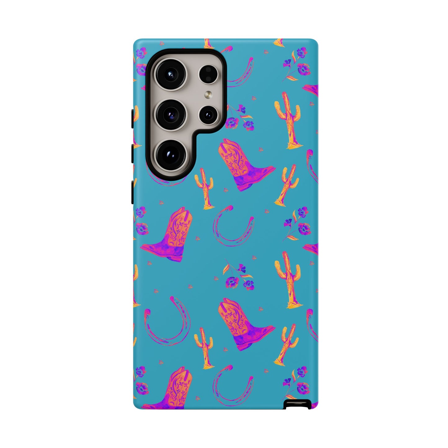 Lucky Boots in Teal Tough Phone Case