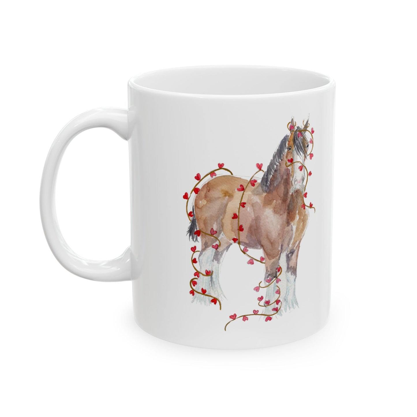 I Mustache you to be my Valentine- Clydesdale Mug