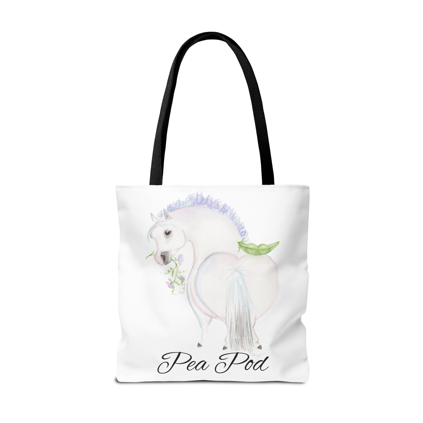 Adorable little Pea Pod Tote Bag - Whimsical Equestrian Design