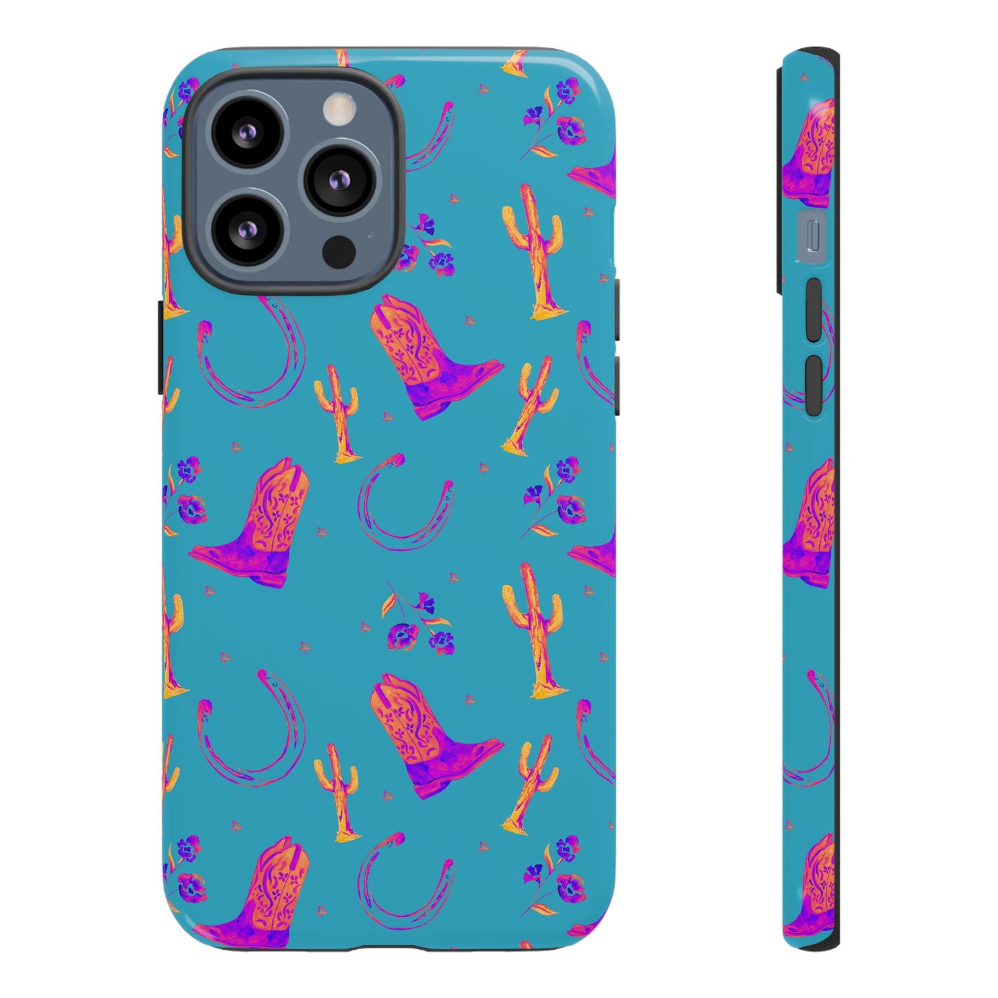 Lucky Boots in Teal Tough Phone Case