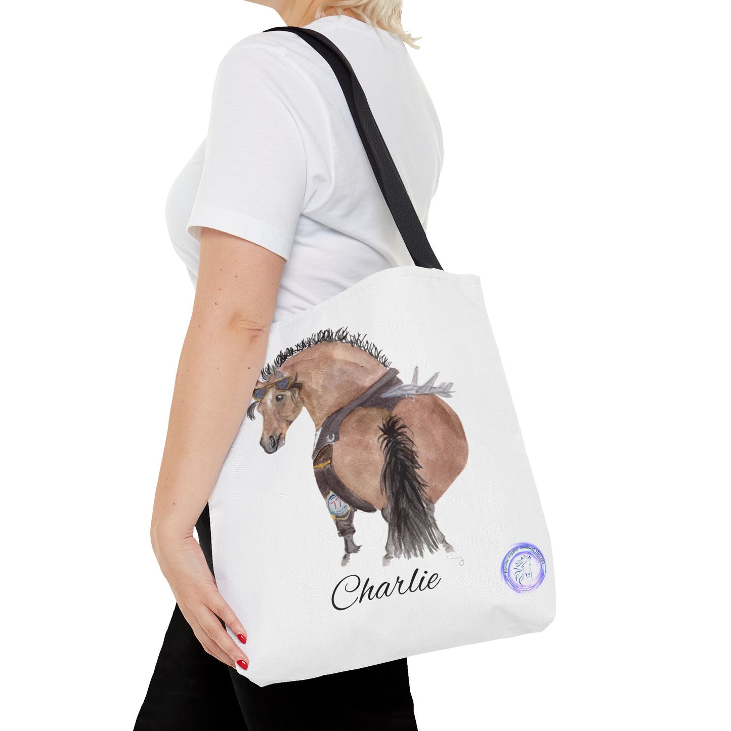 Adorable little Charlie Tote Bag - Whimsical Equestrian Design