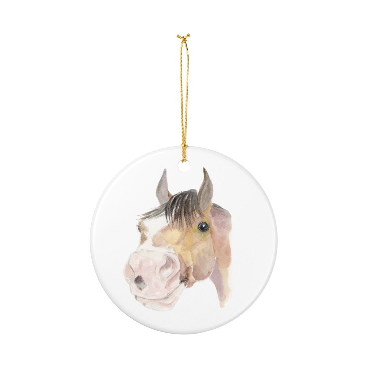 Truman Ceramic Ornament — Cute Black Pony Holiday Decoration
