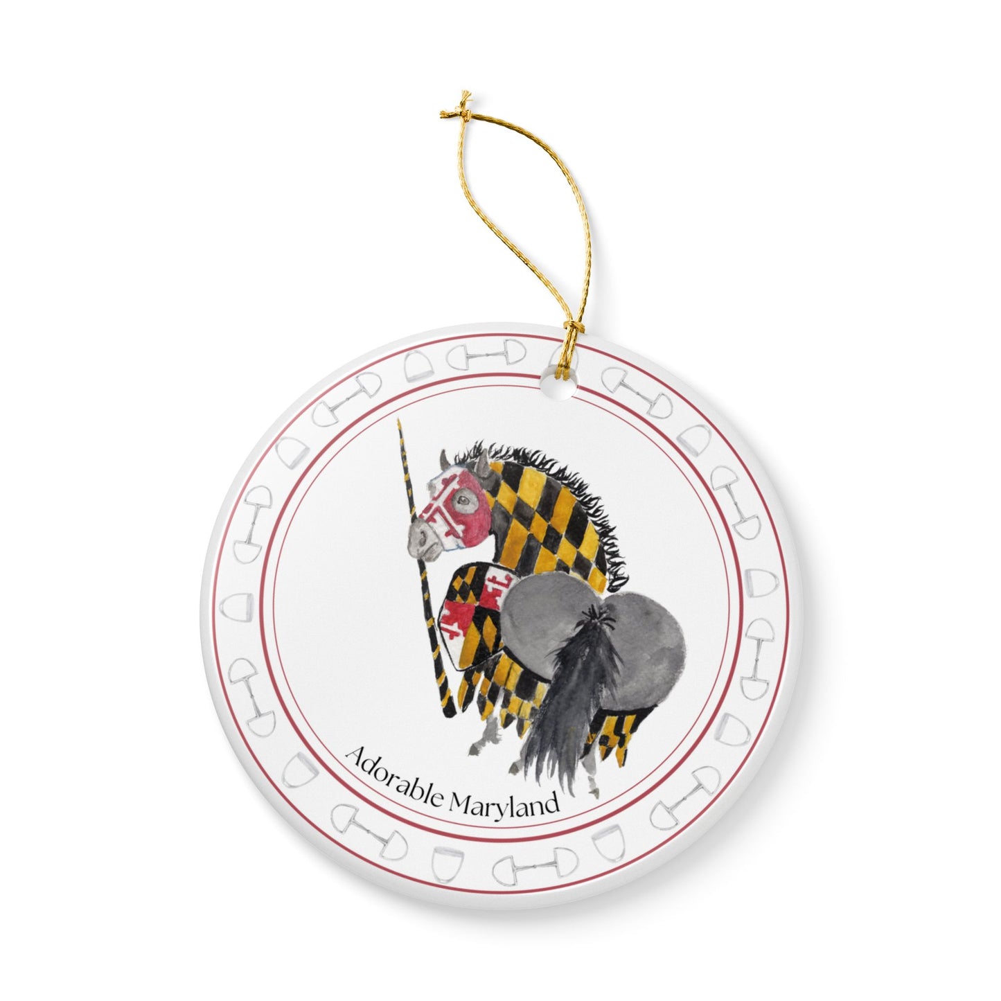 Adorable Maryland Ceramic Ornaments, Custom Holiday Decor, 2-Sided Christmas Ornament, Unique Gift, Home Decoration, Keepsake