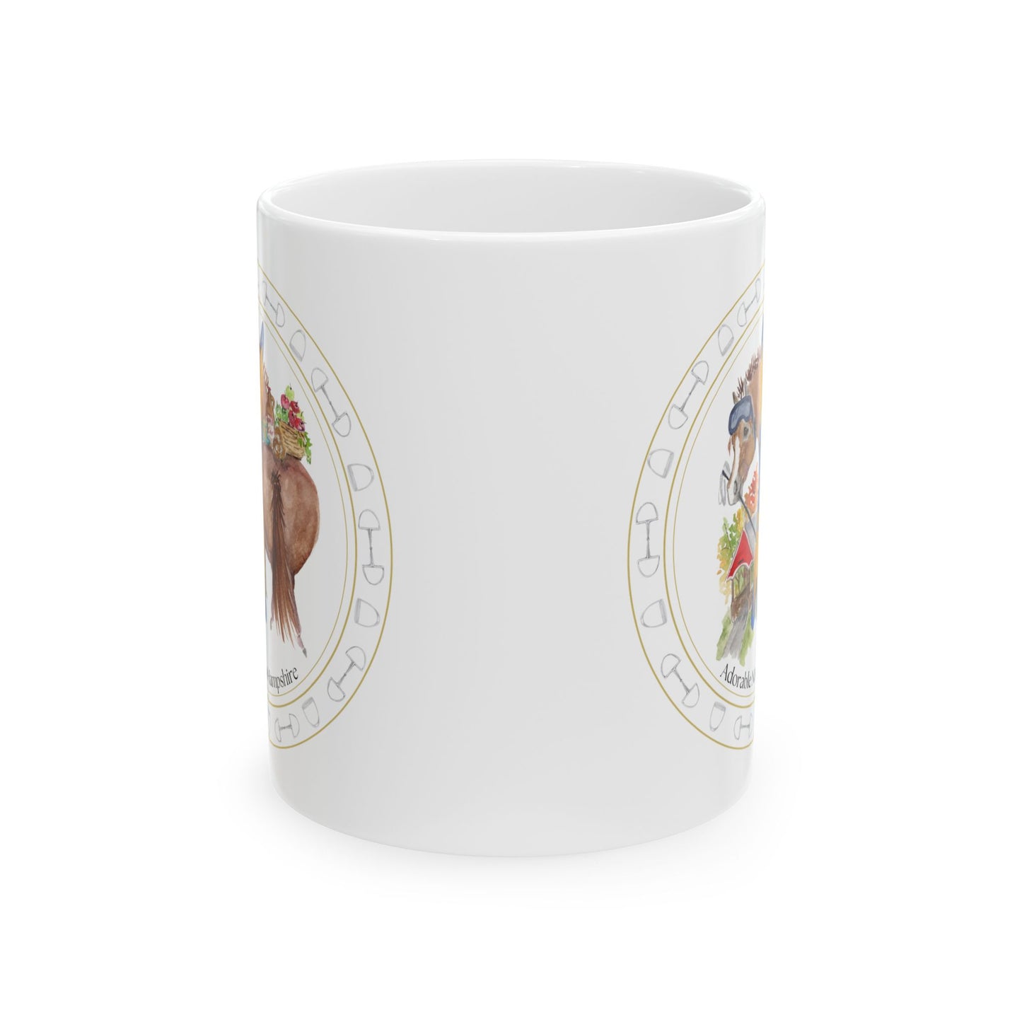 Adorable New Hampshire Ceramic Mug — 'He's Ready for the Slopes' Fall & Cider Design