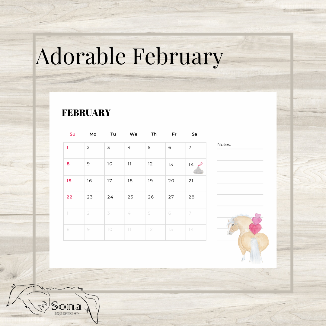 Adorable Ponies 2026 Calendar - Digital Download version