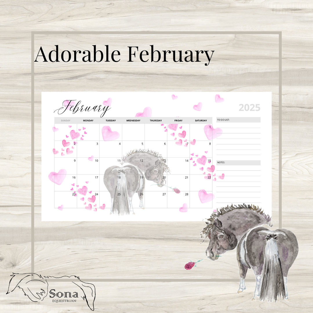 Adorable Ponies 2025 12-Month Calendar- Digital Download