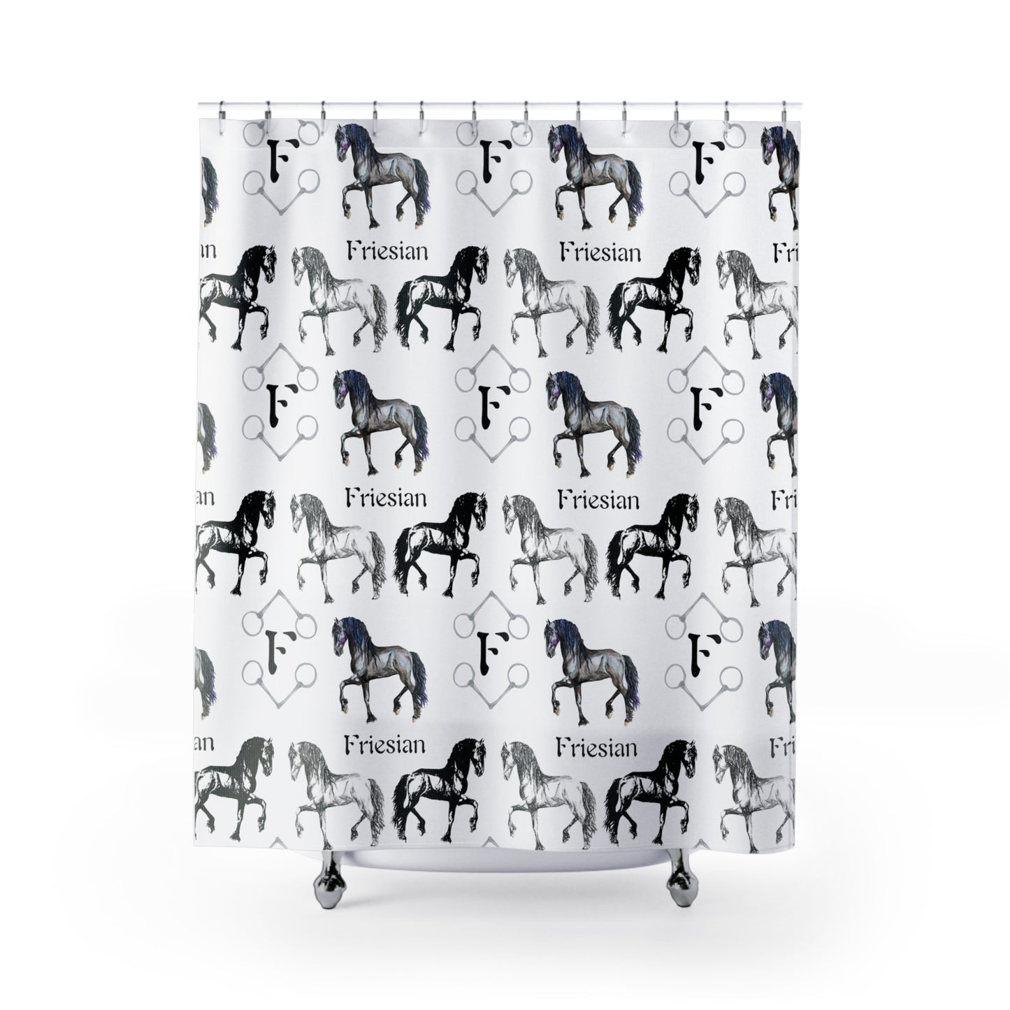 F is for Friesian Shower Curtains