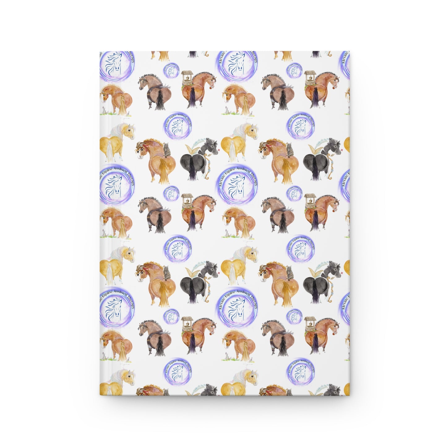 Hardcover Journal Matte -Adorable little Elevate Equine Herd