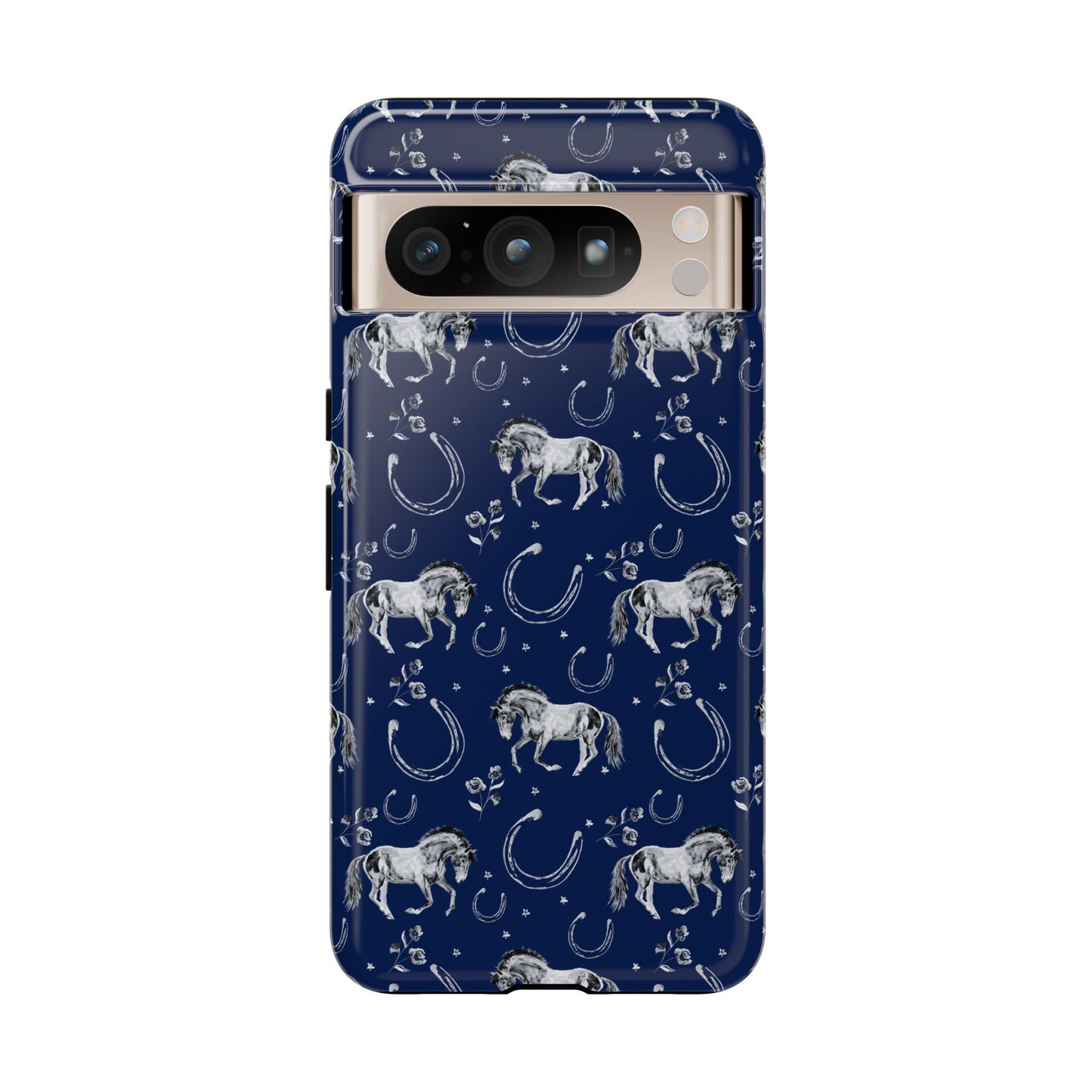 Lucky Mustang Tough Phone Case in Navy