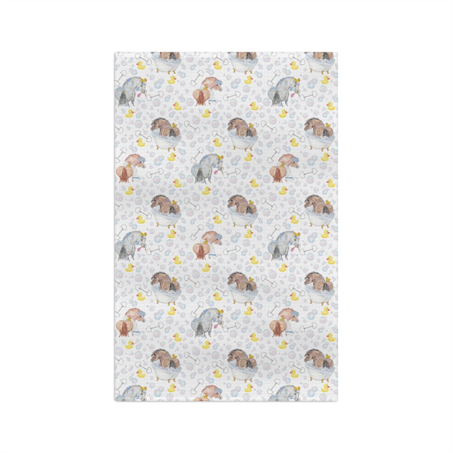 Adorable Ponies Double Bubble Microfiber Tea Towel