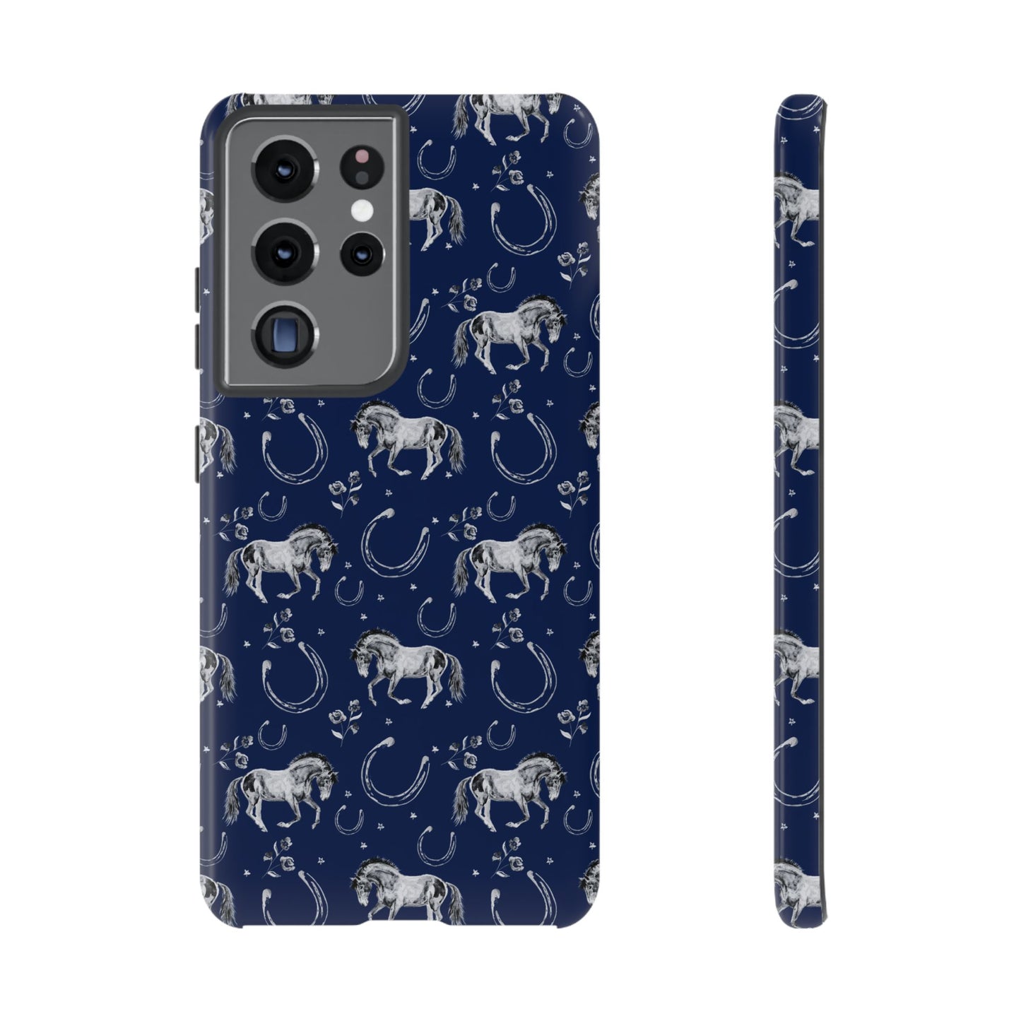 Lucky Mustang Tough Phone Case in Navy