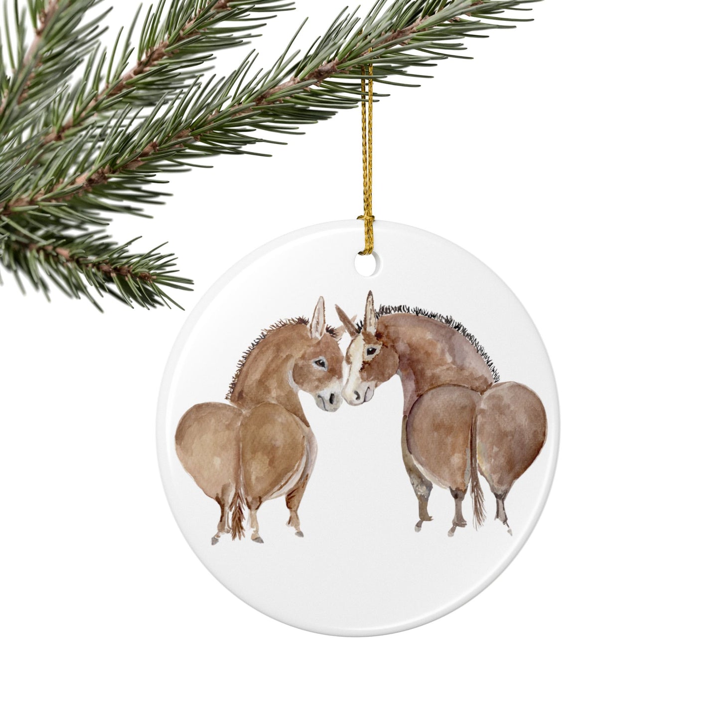 Adorable Chewy and Rico Ceramic Ornaments, Custom Holiday Decor, 2-Sided Christmas Ornament, Unique Gift, Home Decoration, Keepsake