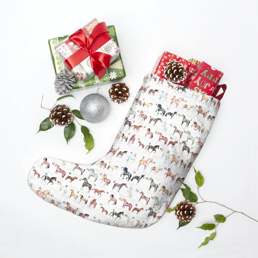 ABC horse Breeds Christmas Stockings