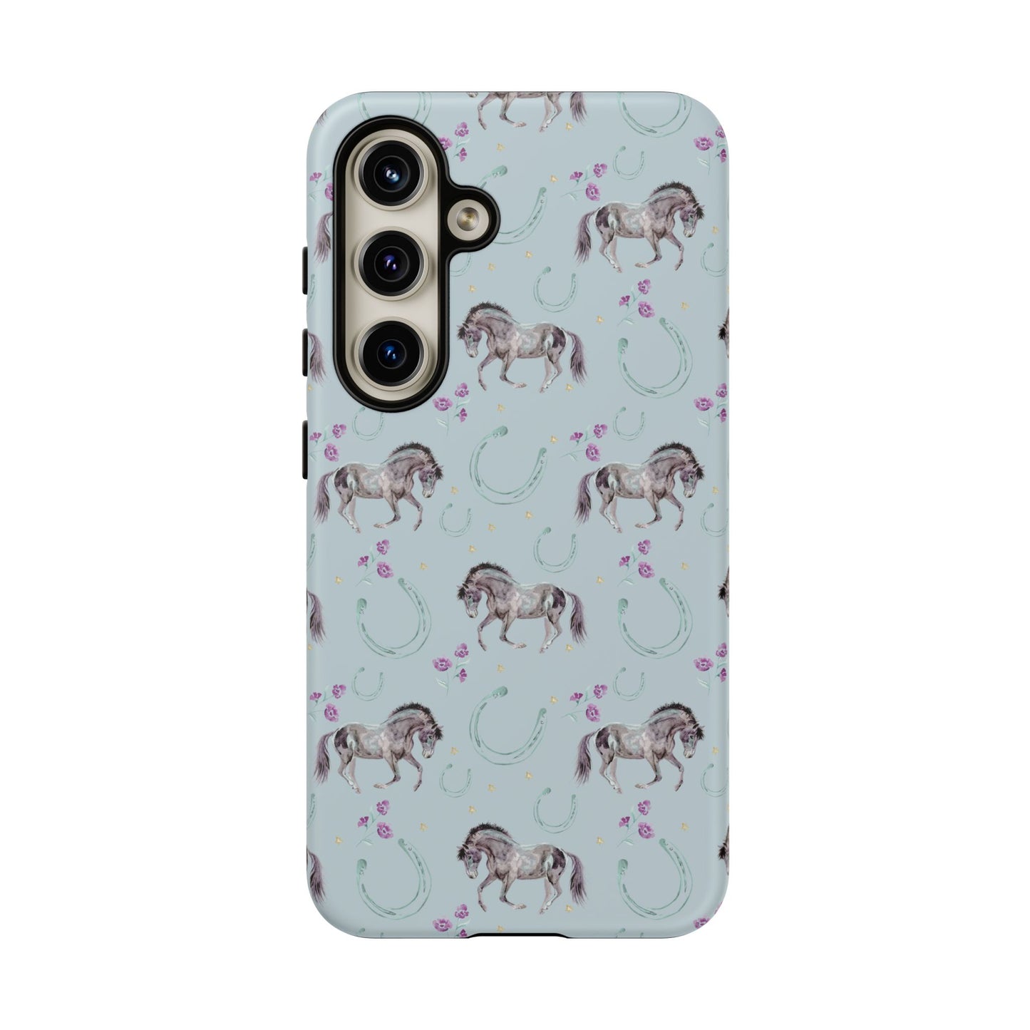 Luck Mustang Tough Phone Case - Light Blue