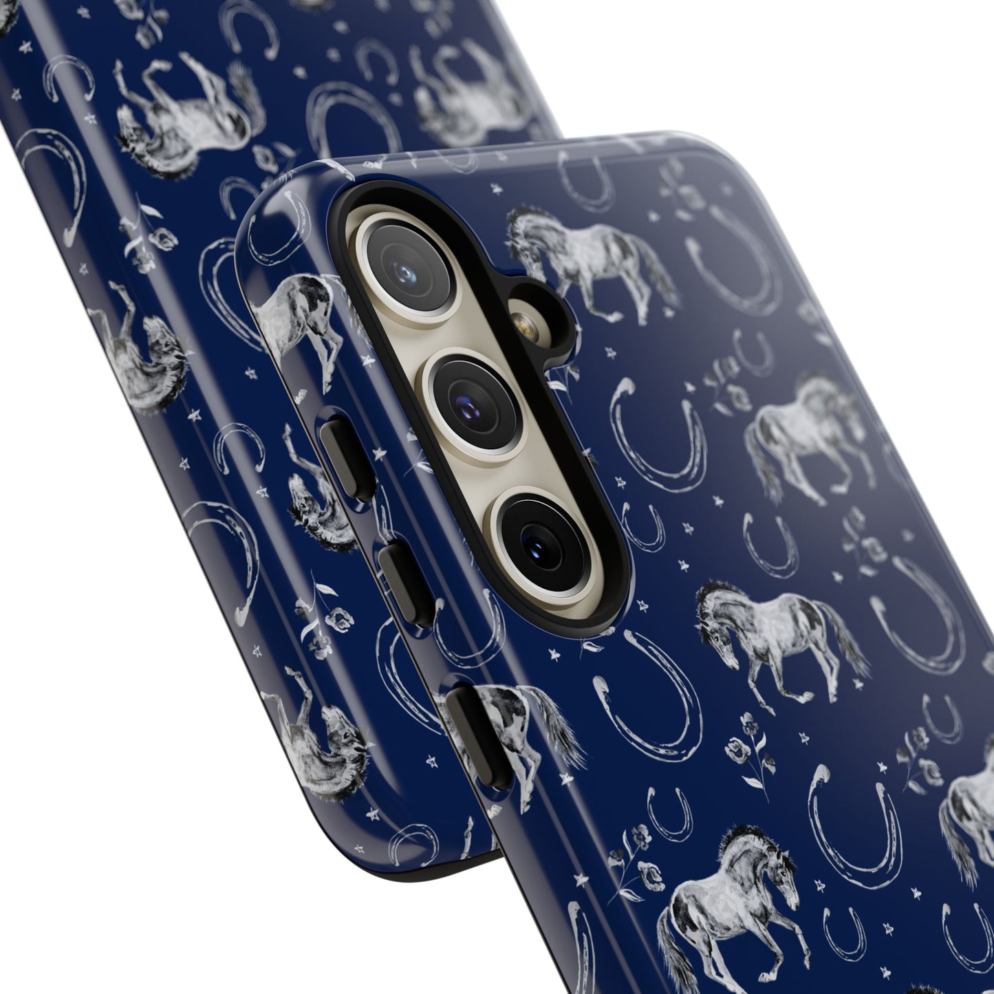 Lucky Mustang Tough Phone Case in Navy