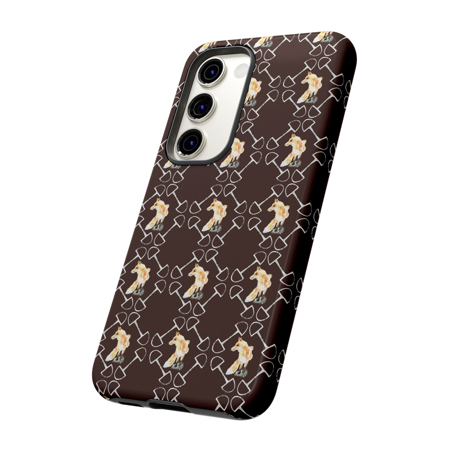 Spring Foxes and Bits in Hazelnut Tough Phone Case