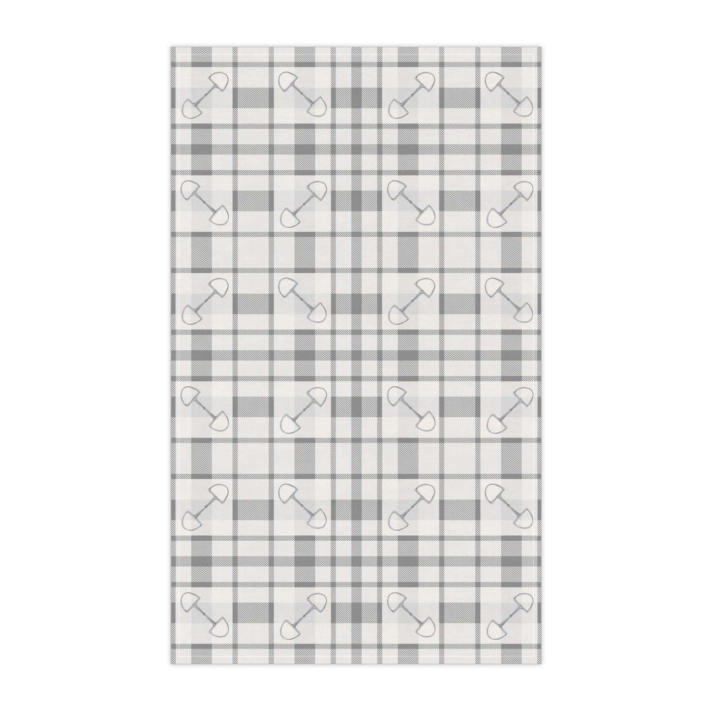 Plaid bits - grey Tea Towels (cotton)