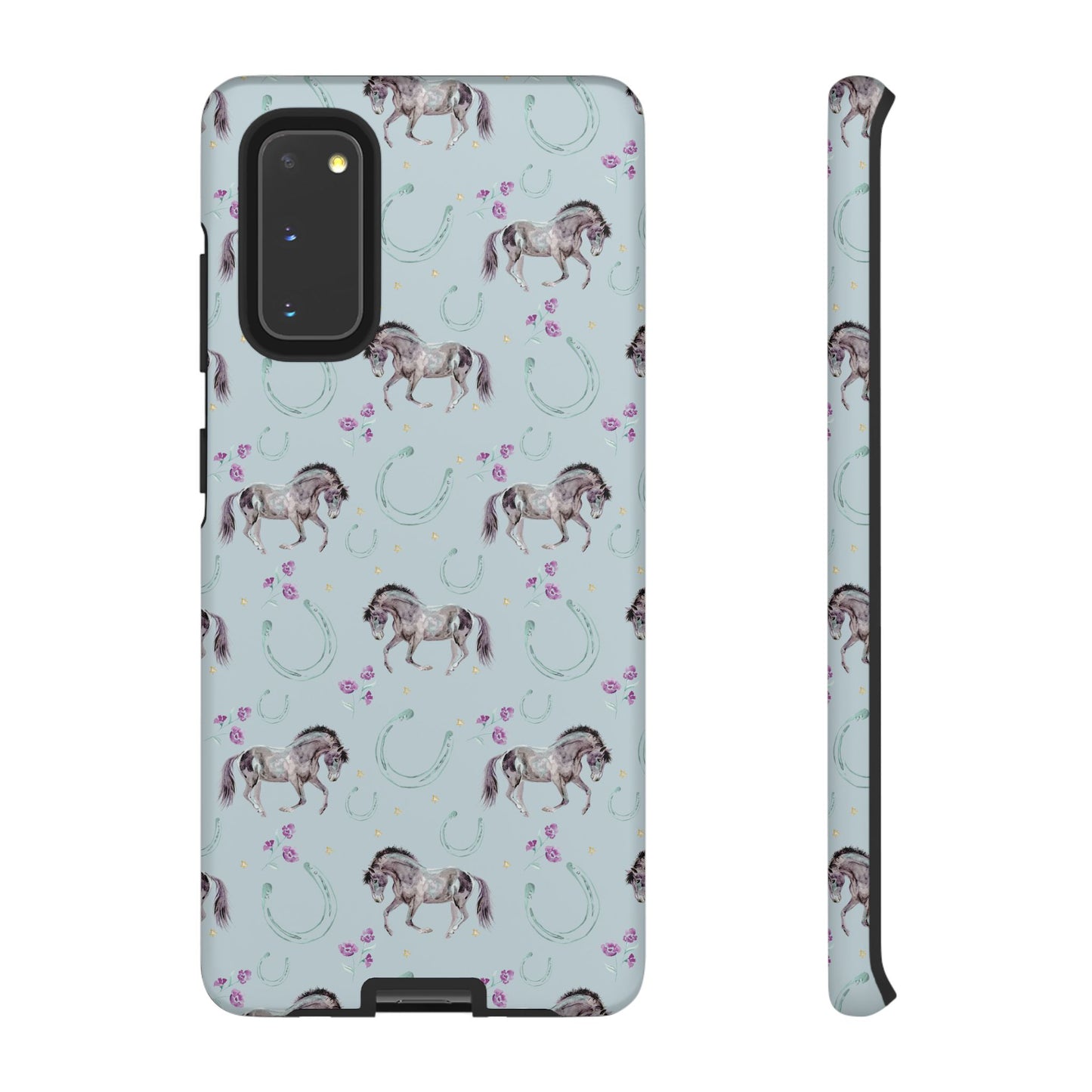 Luck Mustang Tough Phone Case - Light Blue