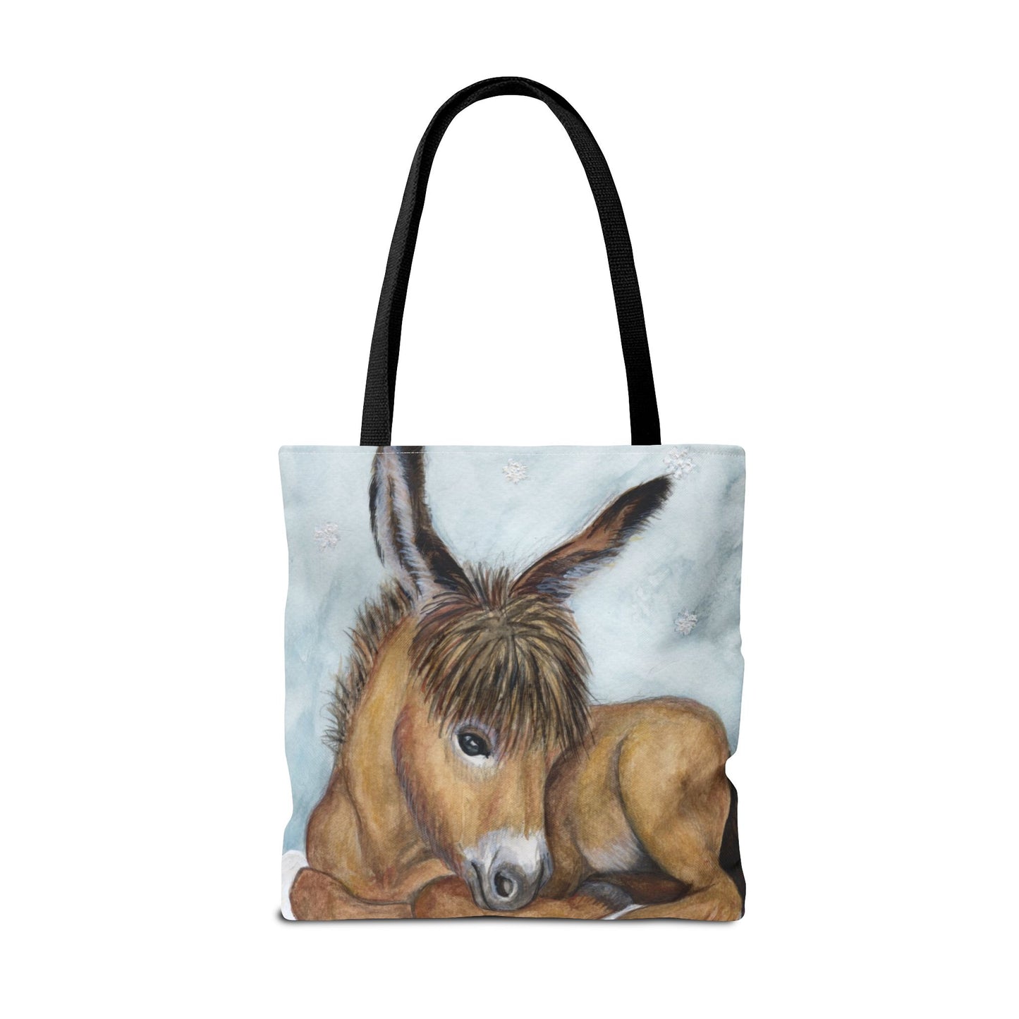 Snow flake donkey napTote Bag - Whimsical Equestrian Design