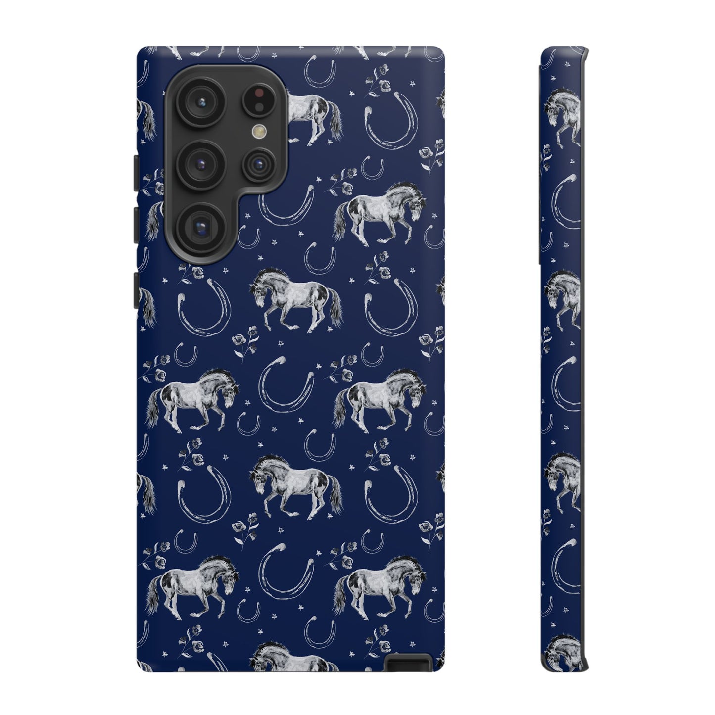 Lucky Mustang Tough Phone Case in Navy