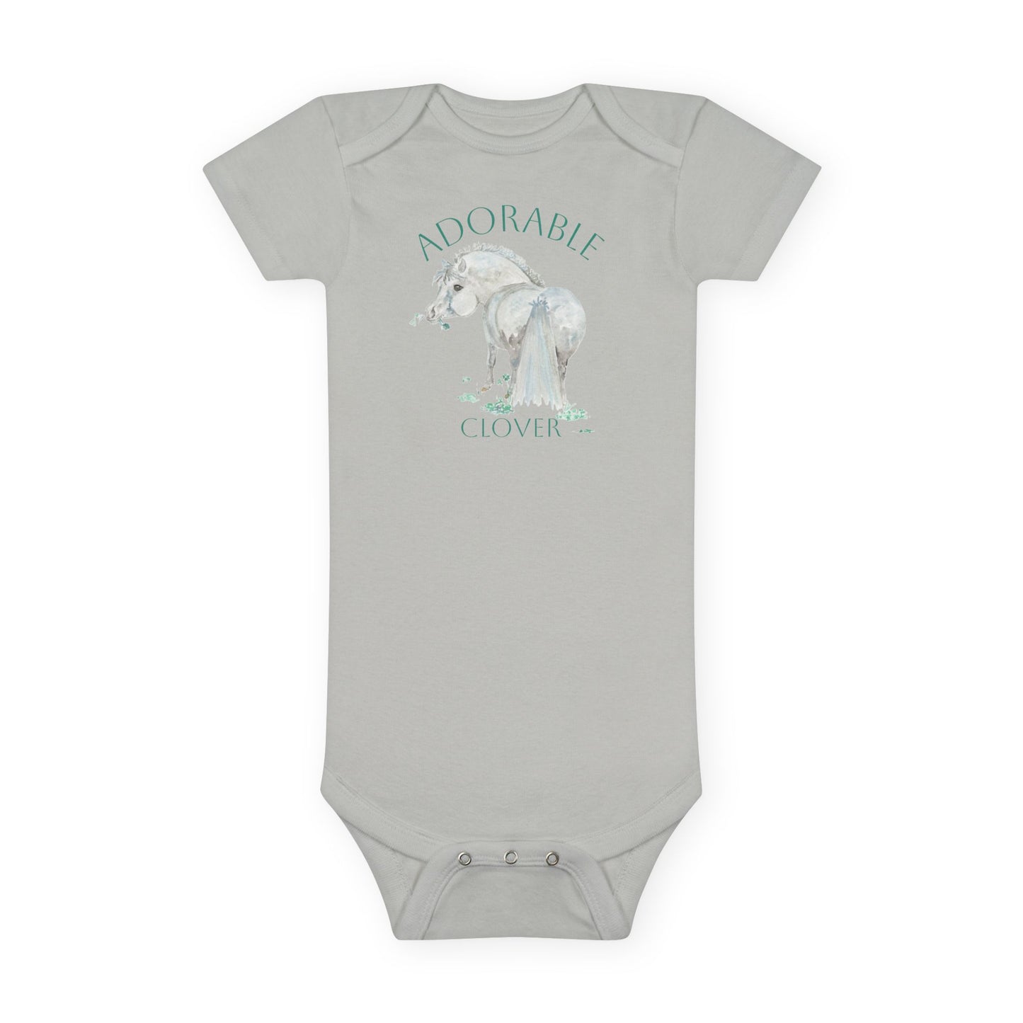 Baby Onesie with Adorable Miss Clover - Cute Pony Infant Bodysuit