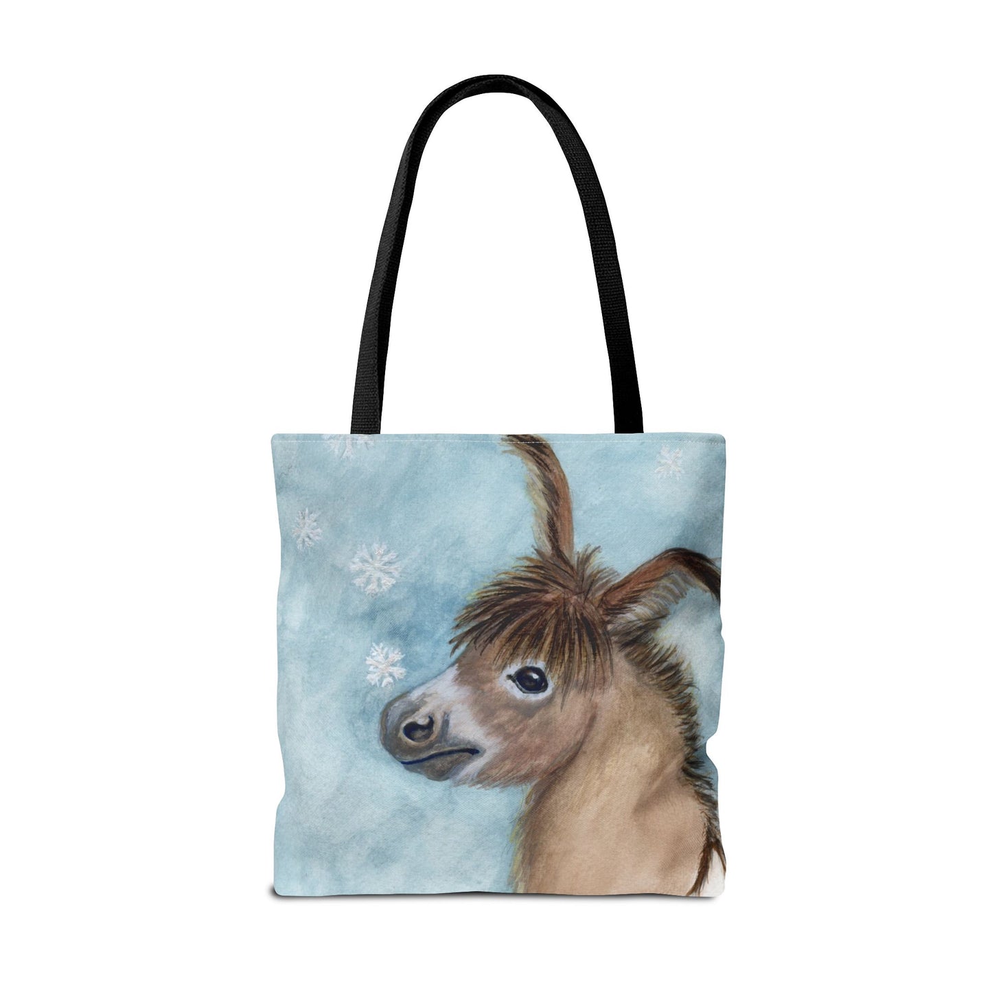 Snow flake donkey joy Tote Bag - Whimsical Equestrian Design