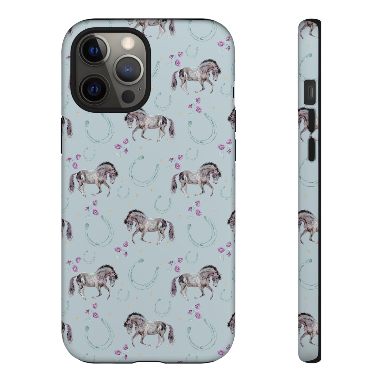 Luck Mustang Tough Phone Case - Light Blue